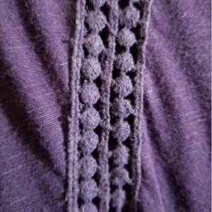 Purple Lace Shirt Cover UP